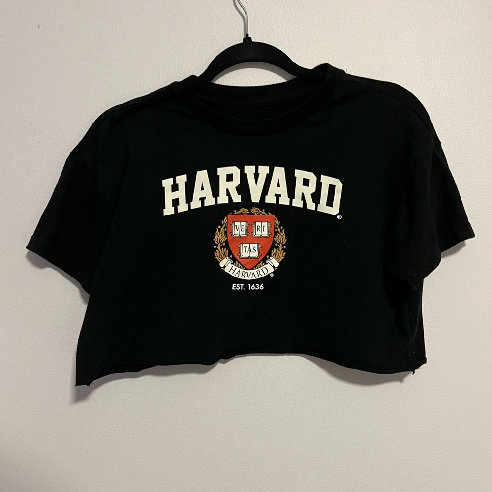 Black Graphic cropped tee
